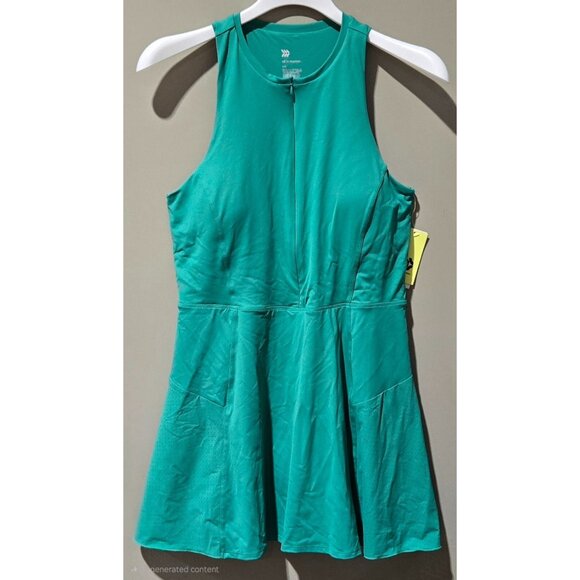 All in Motion Zip Front Active Green Tennis Dress w/ Attached Shorts -- Size XXL - Picture 1 of 7